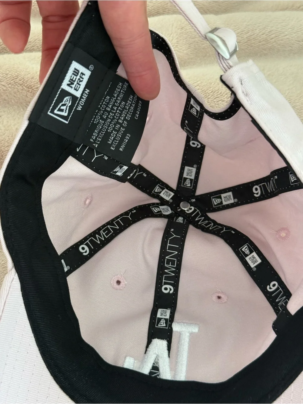 New Era Light Pink Baseball Cap with White Logo